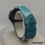 Curea piele, compatibila Samsung Galaxy Watch 4 Classic, 46mm, telescoape Quick Release, Turcoaz