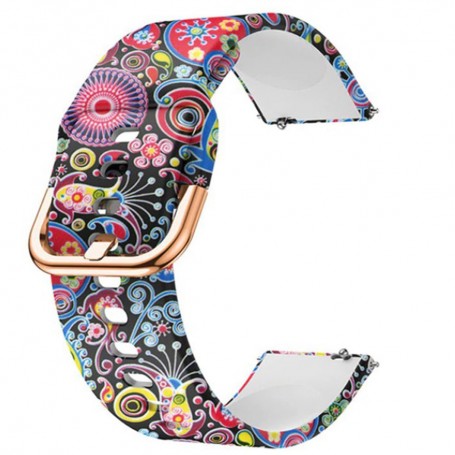 Curea silicon, compatibila Huawei Watch GT 3 42mm, telescoape QR, Color Joy