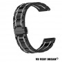 Curea ceramica, compatibila cu Huawei Watch 3 Pro, VD Very Dream®, telescoape QR, Negru-Argintiu