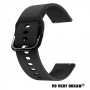 Curea silicon, compatibila Huawei Watch GT 3 42mm, telescoape Quick Release,  Black Coal