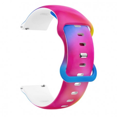 Curea silicon, compatibila Samsung Galaxy Watch 4, 44mm, VD Very Dream®, Quick Release,  Blue Fusion