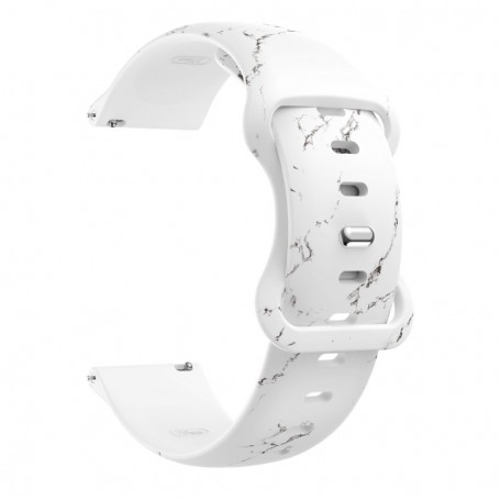 Curea silicon, compatibila Samsung Galaxy Watch Active 2, VD Very Dream®, Quick Release, White Frost