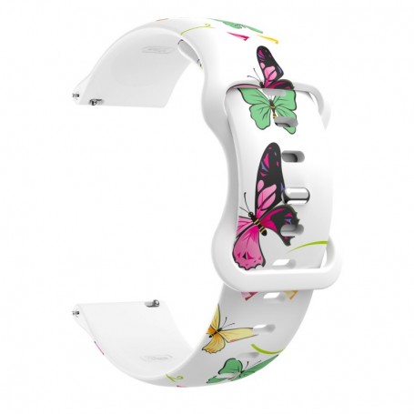 Curea silicon, compatibila Moto 360 42mm generatia 2, VD Very Dream®, Quick Release, Spring Butterfly