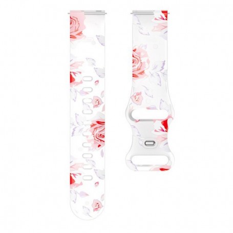 Curea silicon, compatibila Honor Magic Watch 2 42mm, VD Very Dream®, Quick Release, Fading Rose