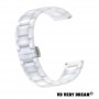 Curea ceramica, compatibila Huawei Watch GT 3 Pro 43mm, VD Very Dream®, telescoape QR, Ceramic White