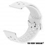 Curea din silicon, compatibila Huawei Watch GT 3 42mm, VD Very Dream®, telescoape QR, Alb