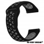 Curea silicon, compatibila Huawei Watch GT 3 42mm, VD Very Dream®, telescoape QR, Negru/Gri