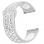 Curea silicon, compatibila Huawei Watch GT 3 42mm, VD Very Dream®, telescoape QR, Gri/Alb