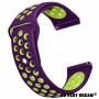 Curea silicon, compatibila Huawei Watch GT 3 42mm, VD Very Dream®, telescoape QR, Violet/Verde