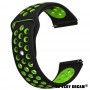 Curea silicon compatibila Huawei Watch GT 3 46mm, VD Very Dream®, telescoape QR, Negru/Verde