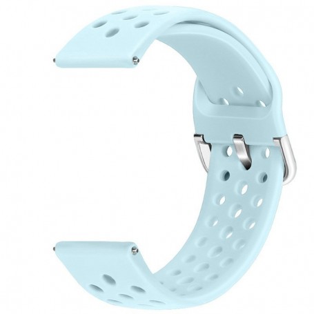 Curea din silicon, compatibila Amazfit GTS 4, telescoape Quick Release, Ice Blue