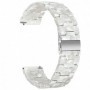 Curea polimer, compatibila Amazfit GTS 4, telescoape Quick Release, White Crystal