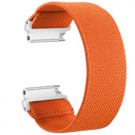 Curea textila elastica, compatibila Amazfit GTS 4, telescoape Quick Release, Elastic Orange
