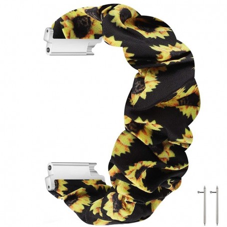 Curea textila elastica, compatibila Amazfit GTS 4, telescoape Quick Release, Scrunchies 2
