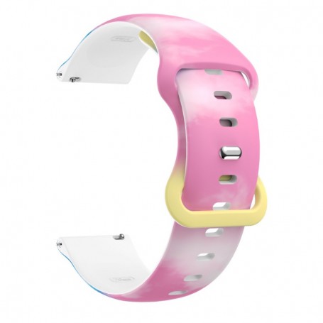 Curea silicon, compatibila Amazfit GTS 4, VD Very Dream®, Quick Release, Pink Powder