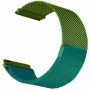 Curea otel, Milanese Loop, compatibila Amazfit GTS 4 Mini, telescoape QR, Green Mix