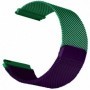 Curea otel, Milanese Loop, compatibila Amazfit GTS 4 Mini, telescoape QR, Purple Green