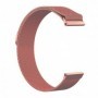 Curea otel, Milanese Slim Fit, compatibila Amazfit GTS 4 Mini, telescoape QR, Pink Rose