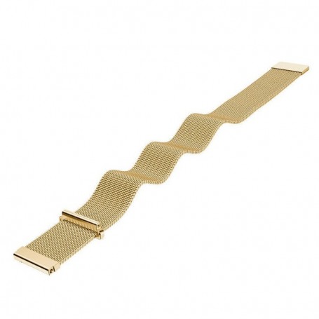 Curea otel, Milanese Slim Fit, compatibila Amazfit GTS 4 Mini, telescoape QR, Gold