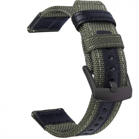 Curea textila, compatibila Amazfit GTS 4 Mini, telescoape Quick Release, Seaweed Green