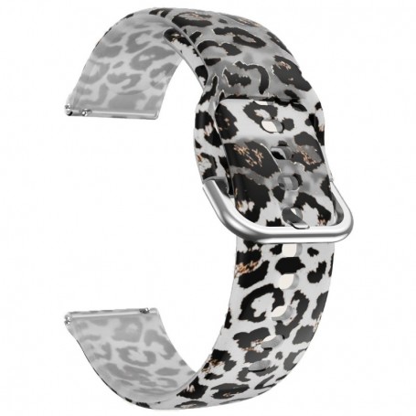 Curea silicon, compatibila Amazfit GTS 4 Mini, VD Very Dream®, Quick Release, Transparent Leopard