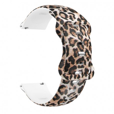 Curea silicon, compatibila Amazfit GTS 4 Mini, VD Very Dream®, Quick Release, White Leopard