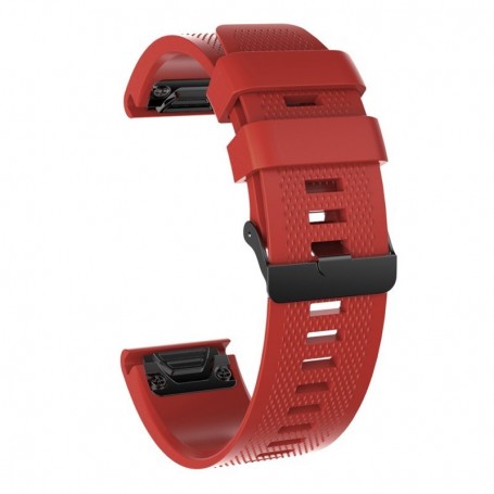 Curea silicon compatibila Garmin Forerunner 265, Rosu