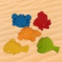 Set forme nisip marine pentru copii, Crab, Testoasă, Peștișori colorați, Multicolor