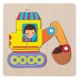 Puzzle lemn, Micutul Excavator, 5 piese