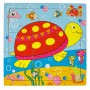 Puzzle lemn, Testoasa Vesela, 9 piese