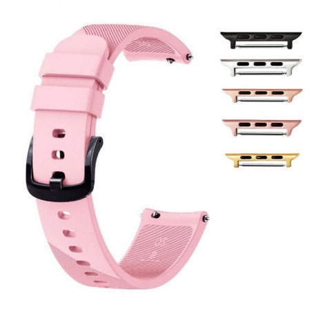 Curea silicon, compatibila Apple Watch 9|8|7|6|5|4|3|2|1 Series, 41mm|40mm|38mm, Roz