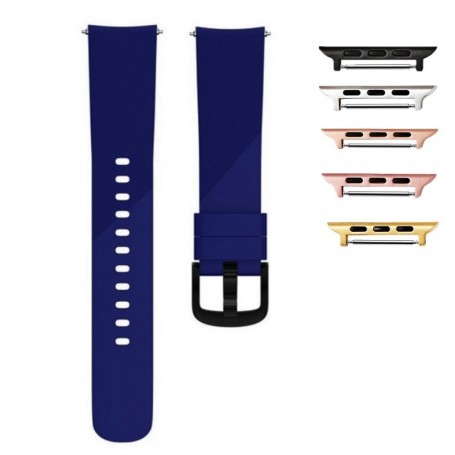 Curea silicon, compatibila Apple Watch 9|8|7|6|5|4|3|2|1 Series, 41mm|40mm|38mm, Dark Blue