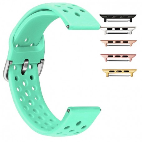 Curea silicon, compatibila Apple Watch 9|8|7|6|5|4|3|2|1 Series, 41mm|40mm|38mm, Mint Green