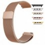 Curea tip Milanese Loop, compatibila Apple Watch 9|8|7|6|5|4|3|2|1 Series, 41mm|40mm|38mm, Rose Gold, Size S