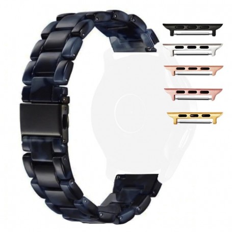 Curea polimer, compatibila Apple Watch 9|8|7|6|5|4|3|2|1 Series, 41mm|40mm|38mm, Dark Sea
