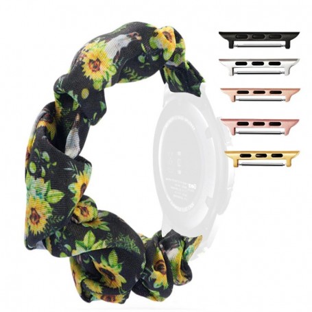 Curea textila elastica, compatibila Apple Watch 9|8|7|6|5|4|3|2|1 Series, 41mm|40mm|38mm, Scrunchies 1