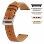 Curea piele, compatibila Apple Watch 9|8|7|6|5|4|3|2|1 Series, 41mm|40mm|38mm, Camel Brown