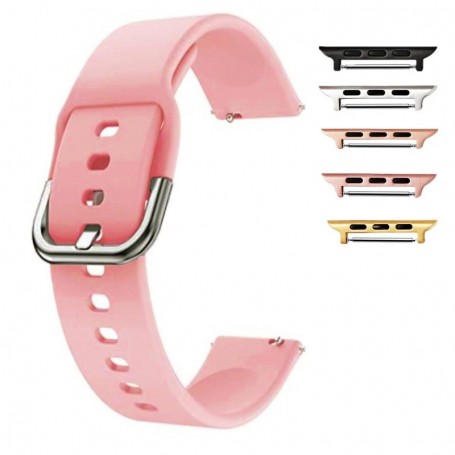 Curea silicon, compatibila Apple Watch 9|8|7|6|5|4|3|2|1 Series, 41mm|40mm|38mm, Coral Pink