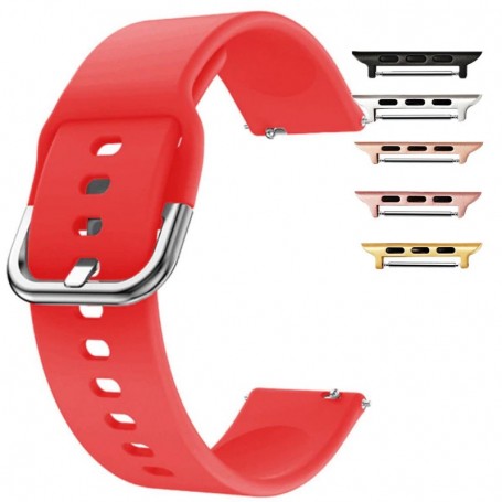 Curea silicon, compatibila Apple Watch 9|8|7|6|5|4|3|2|1 Series, 41mm|40mm|38mm, Candy Red