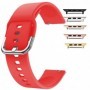 Curea silicon, compatibila Apple Watch 9|8|7|6|5|4|3|2|1 Series, 41mm|40mm|38mm, Candy Red