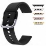 Curea silicon, compatibila Apple Watch 9|8|7|6|5|4|3|2|1 Series, 41mm|40mm|38mm, Pitch Black