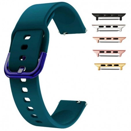 Curea silicon, compatibila Apple Watch 9|8|7|6|5|4|3|2|1 Series, 41mm|40mm|38mm, Viridian Green