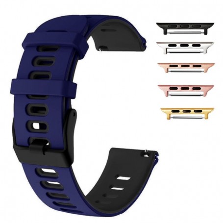 Curea silicon, compatibila Apple Watch 9|8|7|6|5|4|3|2|1 Series, 41mm|40mm|38mm, Chicago Blue