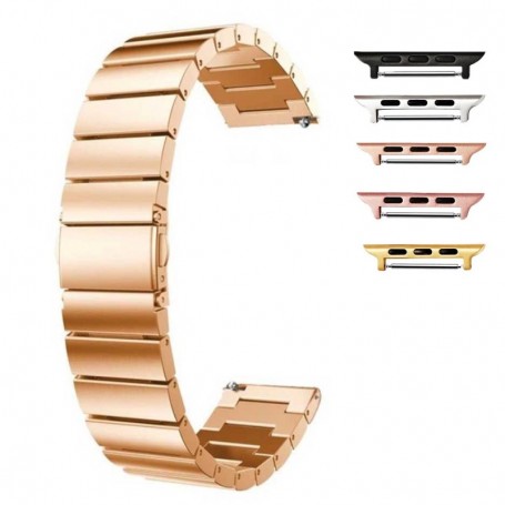 Curea otel, compatibila Apple Watch 9|8|7|6|5|4|3|2|1 Series, 41mm|40mm|38mm, Metallic Rose Gold
