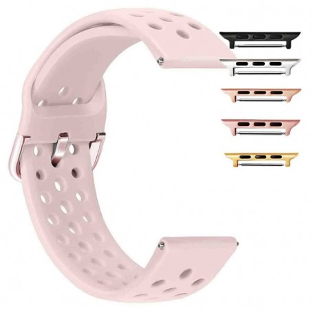 Curea din silicon, compatibila Apple Watch 9|8|7|6|5|4|3|2|1 Series, 49mm|45mm|44mm|42mm, Roz