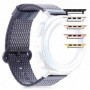Curea material textil, compatibila Apple Watch 9|8|7|6|5|4|3|2|1 Series, 49mm|45mm|44mm|42mm, Negru
