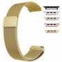 Curea metalica compatibila Apple Watch 9|8|7|6|5|4|3|2|1 Series, 49mm|45mm|44mm|42mm, Milanese Loop, Auriu