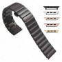 Curea metalica compatibila Apple Watch 9|8|7|6|5|4|3|2|1 Series, 49mm|45mm|44mm|42mm,17cm, Negru