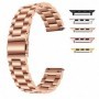 Curea metalica compatibila Apple Watch 9|8|7|6|5|4|3|2|1 Series, 49mm|45mm|44mm|42mm, Pink Gold