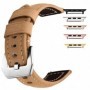 Curea piele naturalacompatibila Apple Watch 9|8|7|6|5|4|3|2|1 Series, 49mm|45mm|44mm|42mm, Kaki